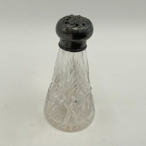 1900's Antique Dorflinger Cut Glass Shaker w/Sterling Silver Top